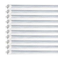 LED Shop Light, 90W 11700LM 6500K, 8FT V Shaped Integrated Fixture, T8 Tube Light, Cool White, Clear Cover, Higher Brightness, LED Shop Lights for Garage Warehouse Workshop 10 Pack