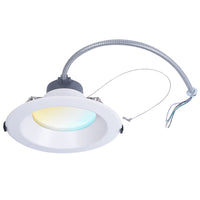 6 inch Commercial Canless LED Downlight, Wattage Adjustable 10/15/22W, 0-10V Dimmable Recessed Ceiling Light Fixture, 5 CCT 2700K-5000K, 120-277V IC Rated UL & Energy Star