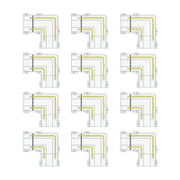 8mm COB Connector 8pcs L-Shaped/Corner Connector,Unwired Clips Solderless Adapter Terminal Extension Connection,2pcs Transparent Gapless Connectors for 2-Pin COB LED Strip Lights,NOT for 10mm