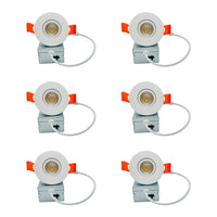 2 inch 5CCT LED Gimbal Led Recessed Light with Junction Box, 40° Beam Angle and 30° Tilted smoothly Eyeball Light, 120V Triac Dimmable, 2.7K/3K/3.5K/4K/5K, CRI>90, 750LM, 10W UL Listed