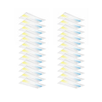 2x4 LED Troffer Lights - Architecturally Designed 3D Light Panels, 30W/40W/50W/60W/72W Selectable, 3000K/3500K/4000K/5000K/6500K CCT, 3750-9000LM, 0-10V Dim, DLC Premium, Damp Rated, 100-277V, Commercial Ceiling Lights