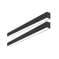 8FT Linear LED Light Fixture - 9600 Lumens, 80W, CCT Selectable, Black, 120-277V, Linear Strip Light