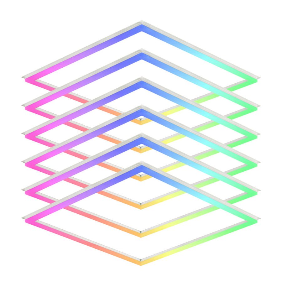 2x2 LED Panel Light – RGB Multicolor Edge-Lit, 40W 4400LM, Smart Wi-Fi ...