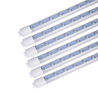 10ft LED Tube Lights, 55W T8 Double-Sided, 6500K Cool White, R17D Rotatable Base, Waterproof Design, Ballast Bypass – Ideal for Bus Stops, Shopping Marts, and Hotels