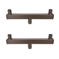 Light Fixture Mounting Bracket - Slip Fitter Tenon Adapter for 2 Lights 3/8", Street & Parking Lot Area Lights Bullhorn Mount