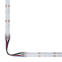 4PIN Transparent COB Connectors Kit for RGB COB LED Strip Lights – 10mm, Solderless Connection, 5pcs 15cm Wires
