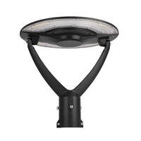 Outdoor Post Light Fixtures 60W/80W/100W LED Parking Lot Area Lighting Plaza Lighting Garden Lighting Type IV Distribution 3000K/4000K/5000K AC100-277V Matt Black ETL DLC