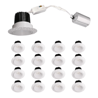 2 Inch 8W Round LED Trimless Downlight with Junction Box, 700 Lumens, 2700K/3000K/3500K/4000K/5000K Selectable, AC120V TRIAC/ELV dimmers, White Trim, IC Rated, CRI 90+ Wet Location ETL Listed
